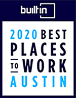Best Places to Work Badge - BuiltIn Austin 2020