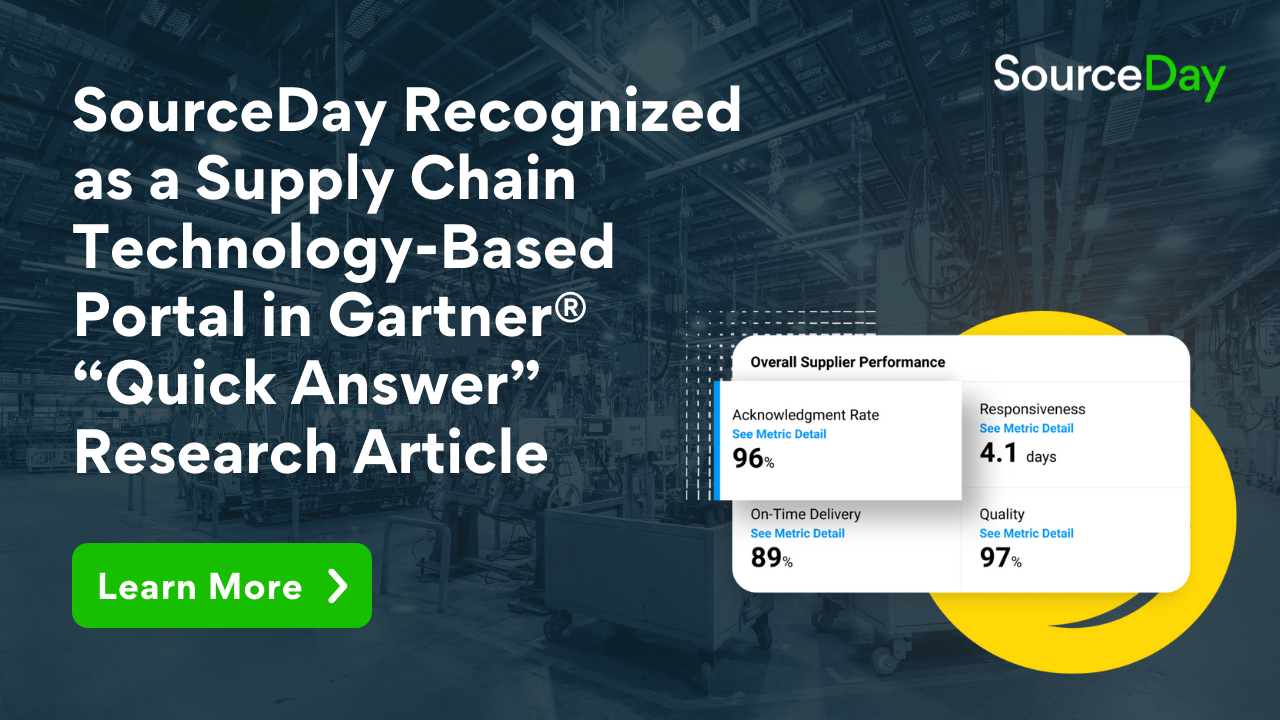SourceDay Supply Chain TechnologyBased Portal in Gartner® Article