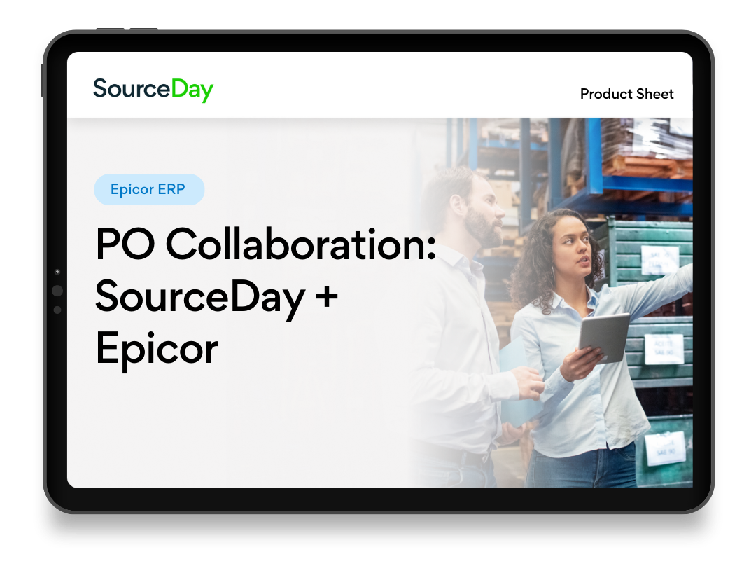 PO Collaboration SourceDay + Epicor Product Sheet