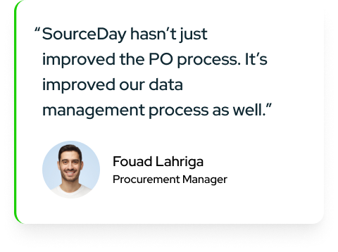 SourceDay supply chain management software customer testimonial quote.
